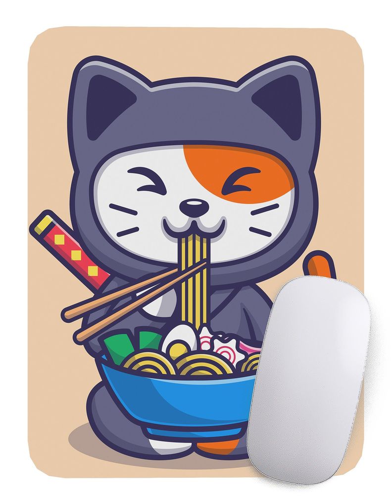 Mouse Pad Gato Arte de animales - 17cm X 21cm D12-0