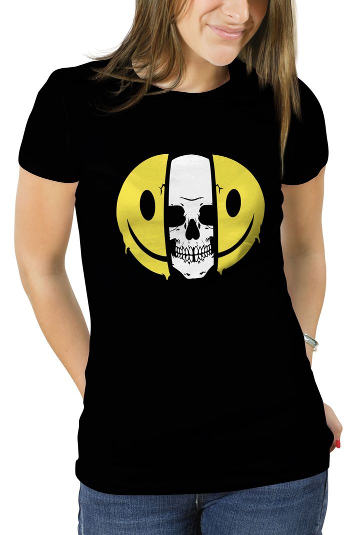 Polera Mujer diseño calavera 8-0