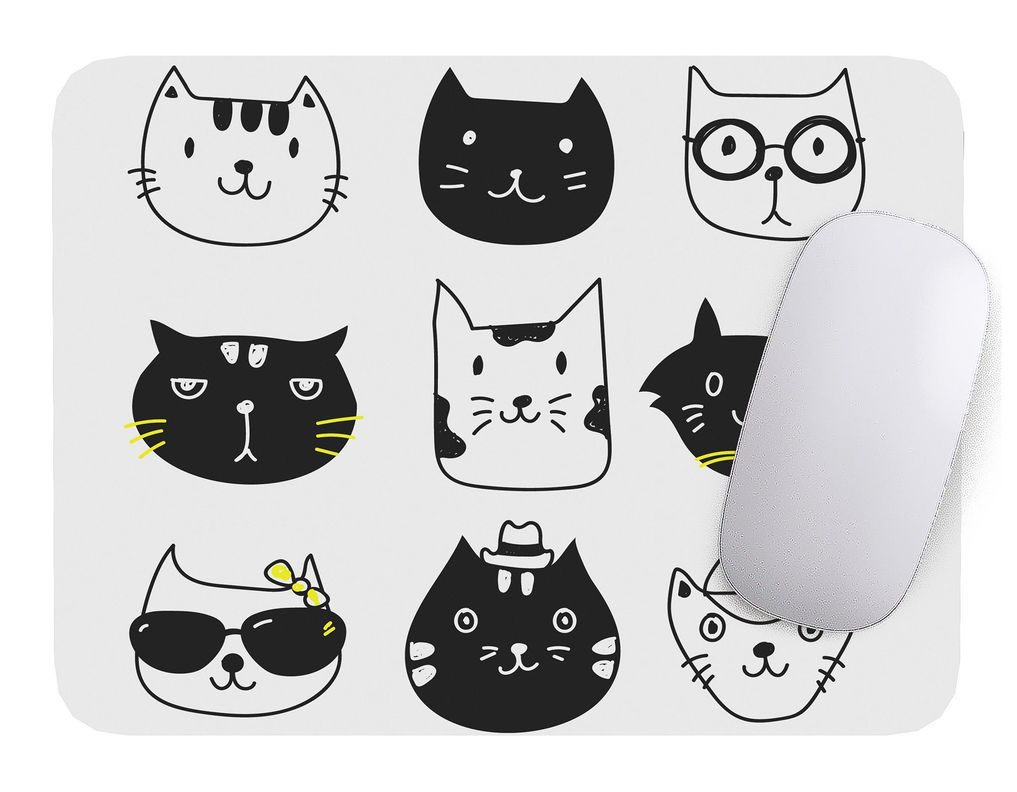 Mouse Pad Gato Arte de animales - 17cm X 21cm D19-0
