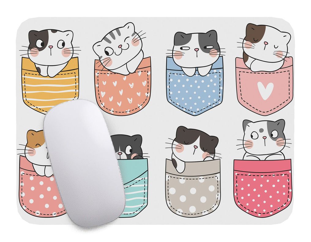 Mouse Pad Gato Arte de animales - 17cm X 21cm D17-0