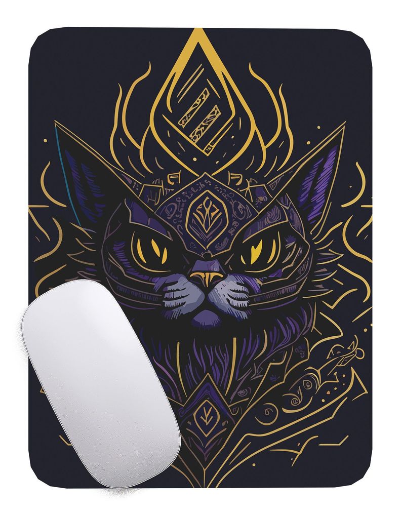 Mouse Pad Gato Arte de animales - 17cm X 21cm D7-0