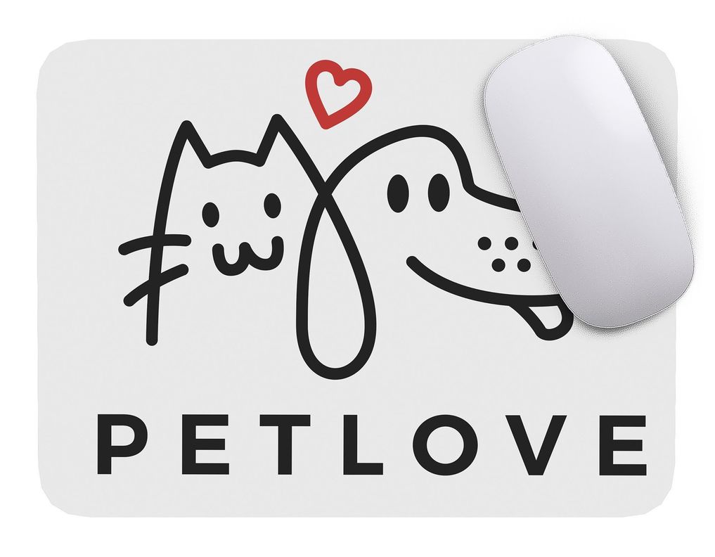 Mouse Pad Perro gato Arte de animales - 17cm X 21cm D1