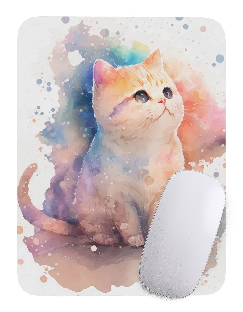 Mouse Pad Gato Arte de animales - 17cm X 21cm D15-0