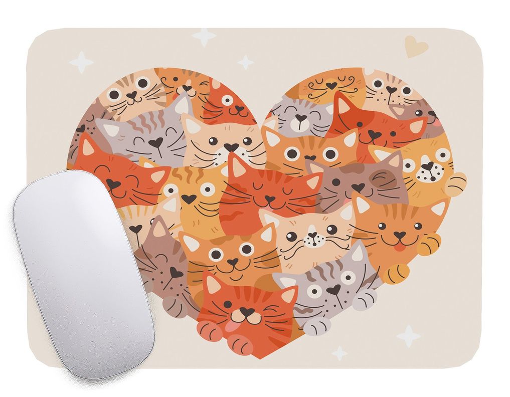 Mouse Pad Gato Arte de animales - 17cm X 21cm D13-0