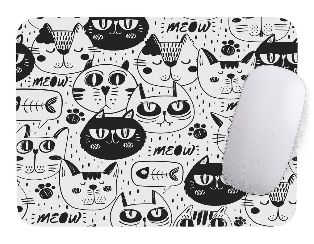 Mouse Pad Gato Arte de animales - 17cm X 21cm D20-0