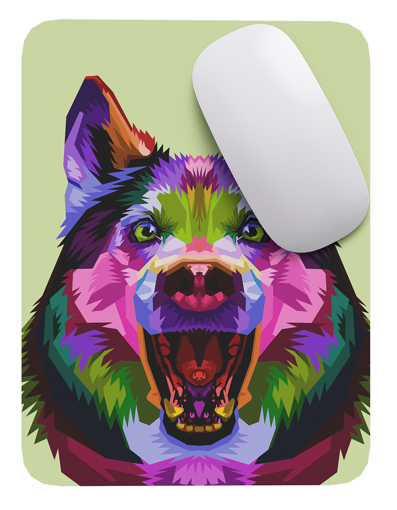 Mouse Pad Perro  Arte de animales - 17cm X 21cm D74-1