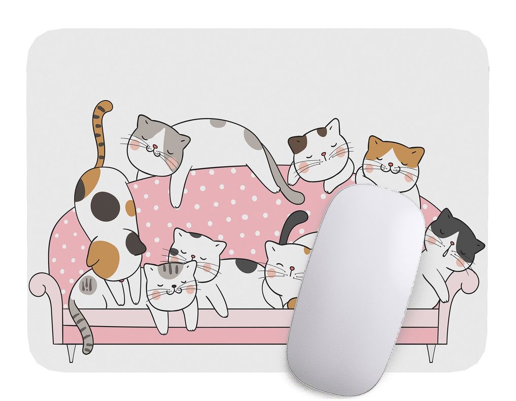 Mouse Pad Gato Arte de animales - 17cm X 21cm D6-0