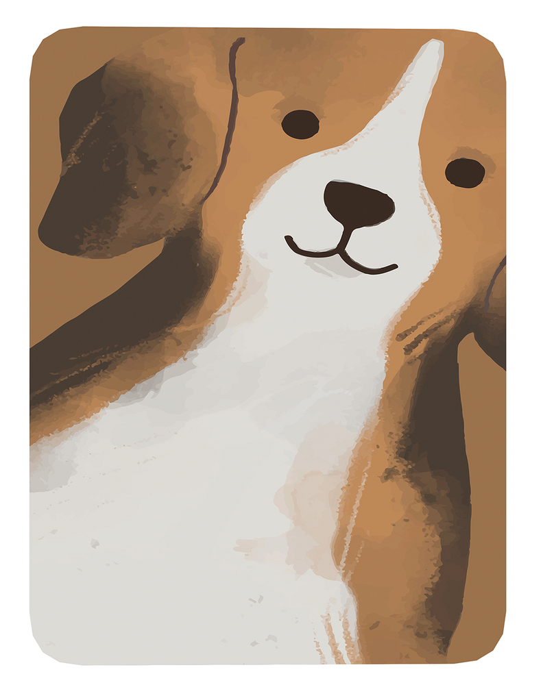 Mouse Pad Perro  Arte de animales - 17cm X 21cm D71-0