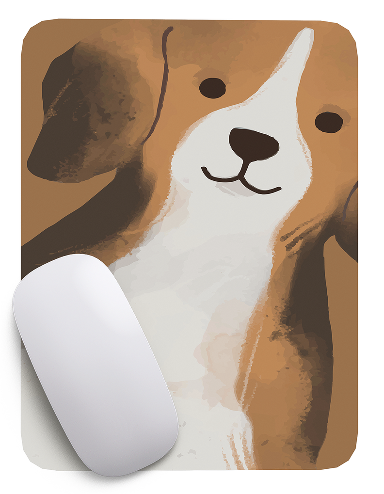 Mouse Pad Perro  Arte de animales - 17cm X 21cm D71-1