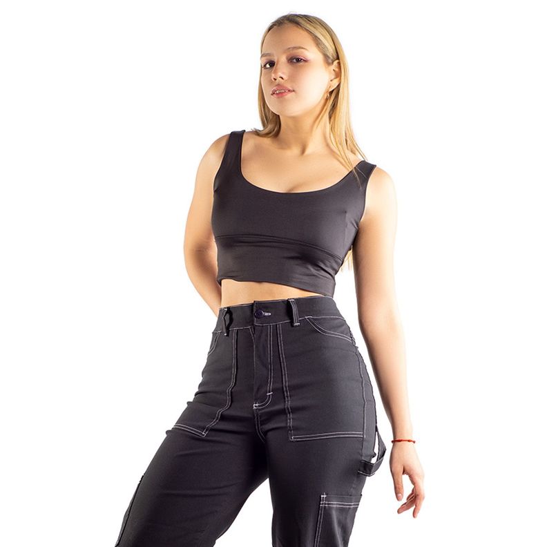 CROP TOP PETO LYCRA MUJER-0