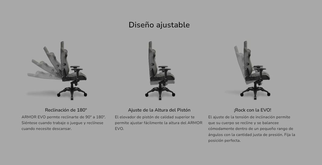 Silla Profesional Gamer Cougar Armor Evo-3