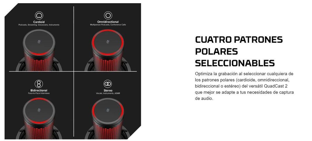 Micrófono Usb-c Hyperx Quadcast 2 Color Rojo Para Streaming-2