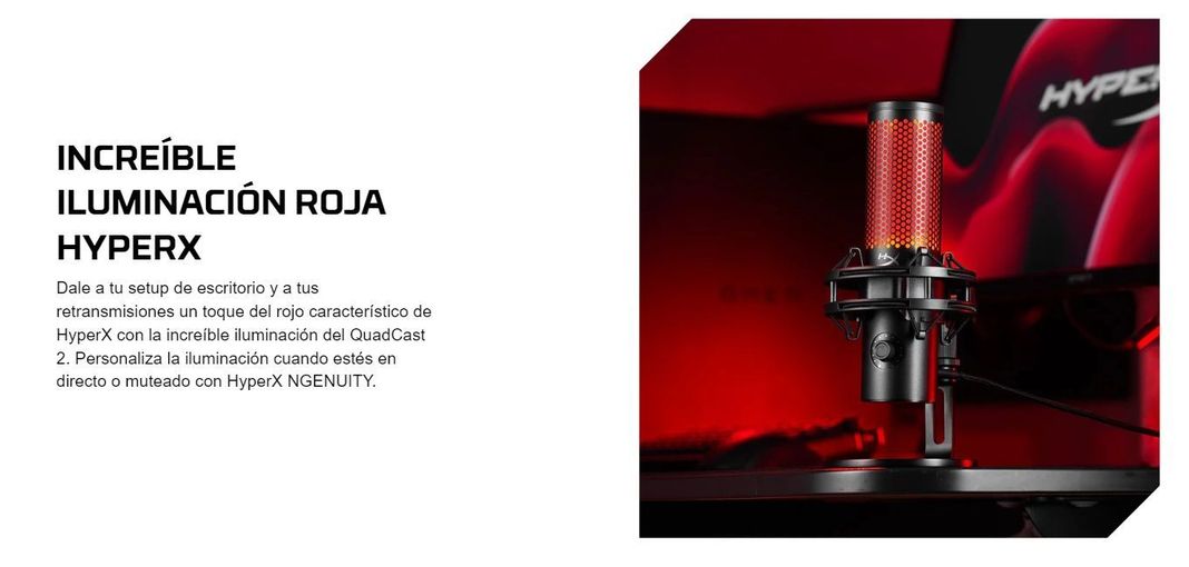 Micrófono Usb-c Hyperx Quadcast 2 Color Rojo Para Streaming-4