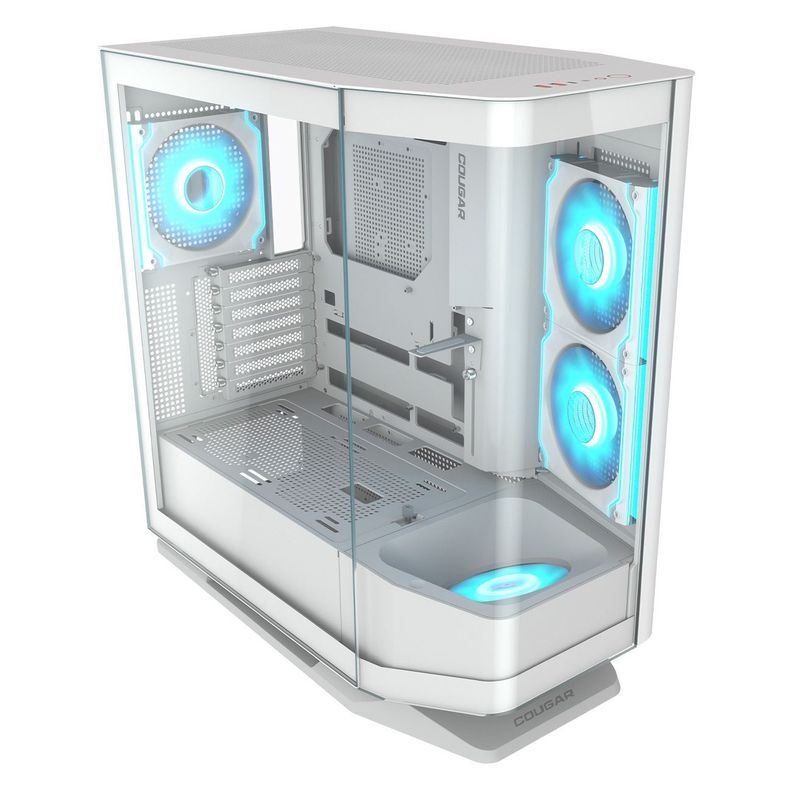 Gabinete Gamer Cougar Fv270 Rgb White 4 Fans Incluidos-1