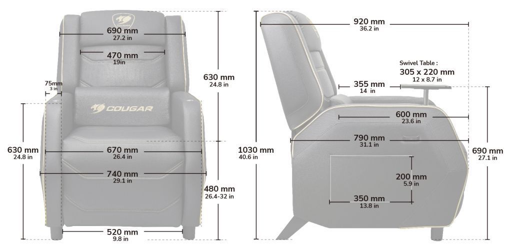Sofa Gamer Cougar Ranger Pro Royal-1