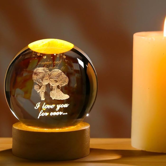 Esfera Cristal USB Enamorados