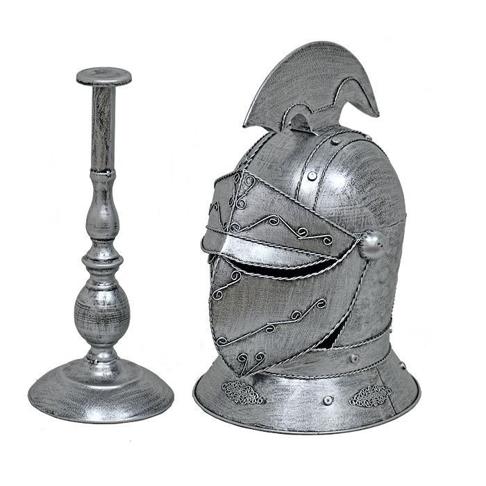 Casco Armadura Caballero Silver