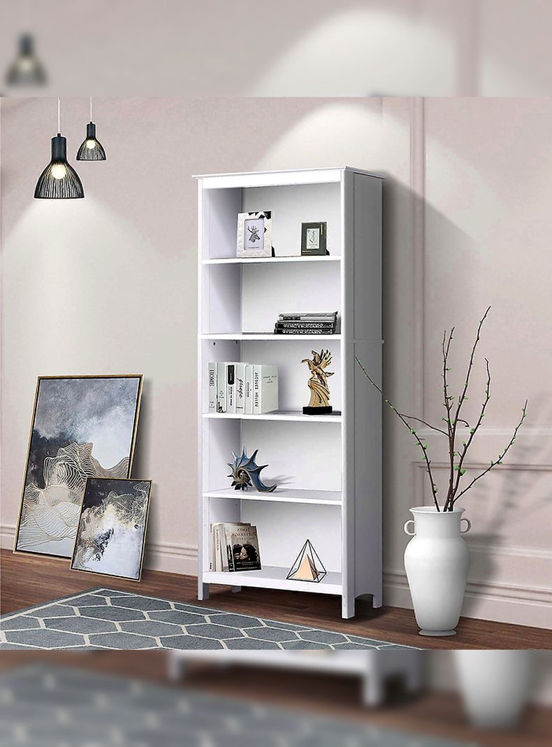 Librero Repisero Gray OAK White Line