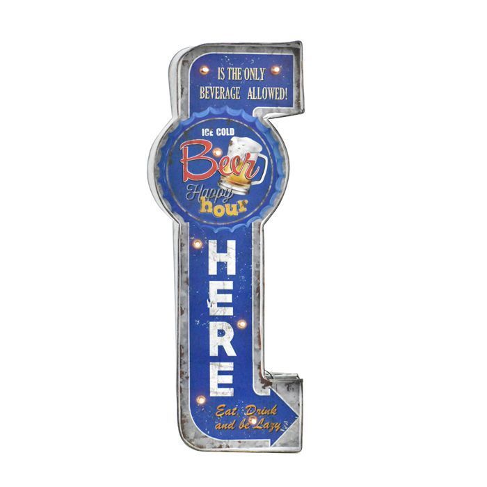 LETRERO VINTAGE LED. (22 x 8.5 x 59 cms.)