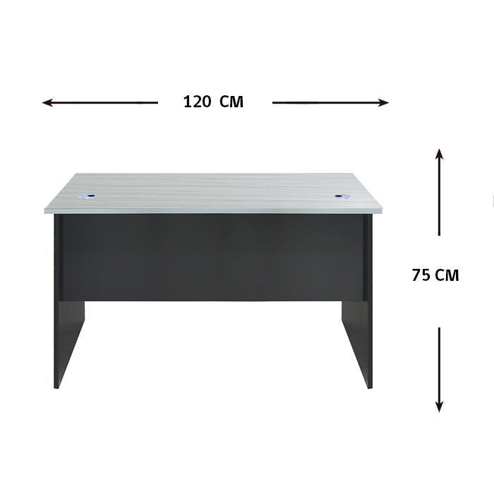 ESCRITORIO RECTO 120  ESR120 MAPLE con GRIS (120 x 60x 75 cm)-2