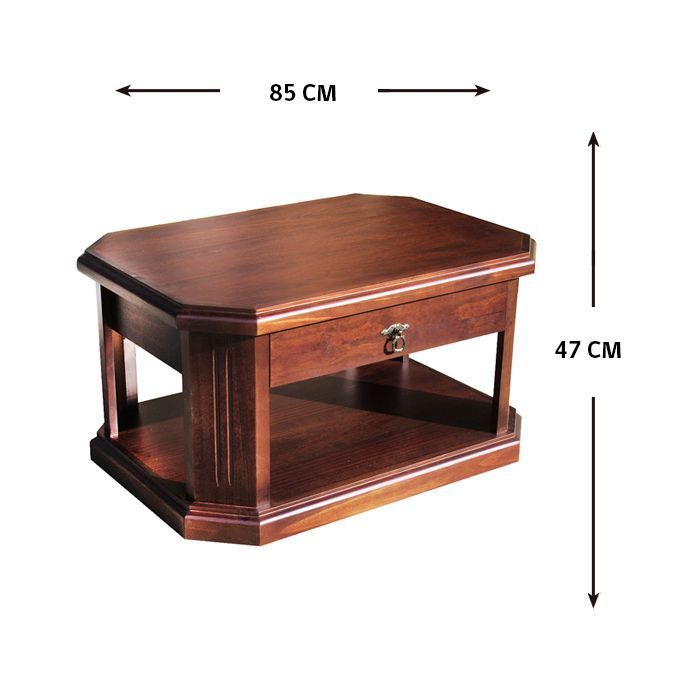 MESA DE CENTRO C/CAJON MAXI (86 x 62 x 47 cm) Cafe Claro
