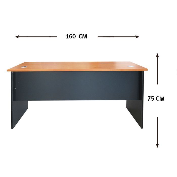 ESCRITORIO RECTO 160 ESR160 PERAL con GRAFITO ( 160 x 60 x 75 cm)-2