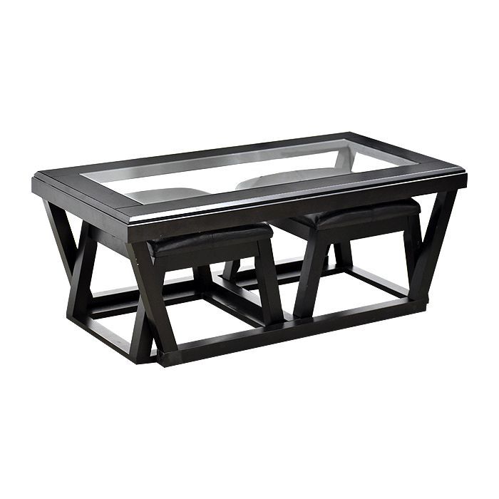 Mesa De Centro Golden con Taburetes