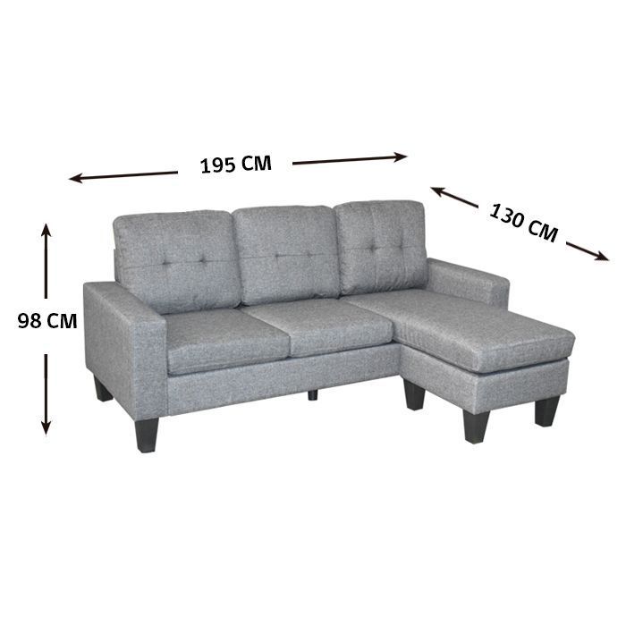SECCIONAL PALOMINO DARK GRAY (195 x 130 x 98 cm)-2
