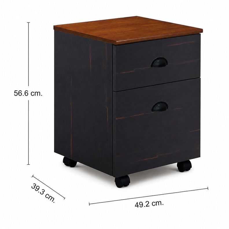 Cajonera Movil Anti/Black Apple Wood Drag
