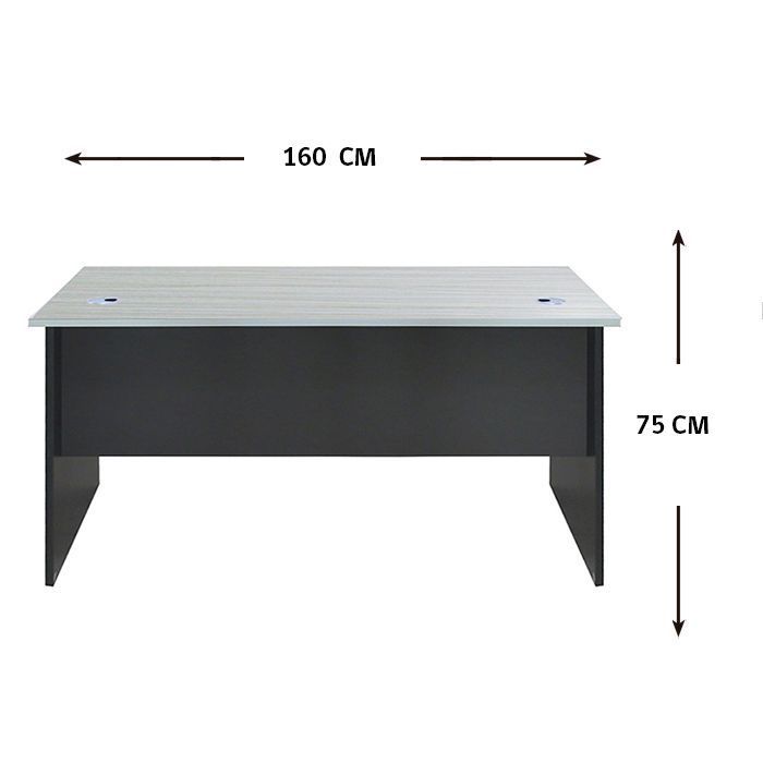 ESCRITORIO RECTO 160 ESR160 MAPLE con GRIS ( 160 x 60 x 75 cm)-2