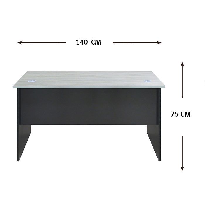 ESCRITORIO RECTO 140 MAPLE con GRIS ( 140 x 60 x 75 cm)-2