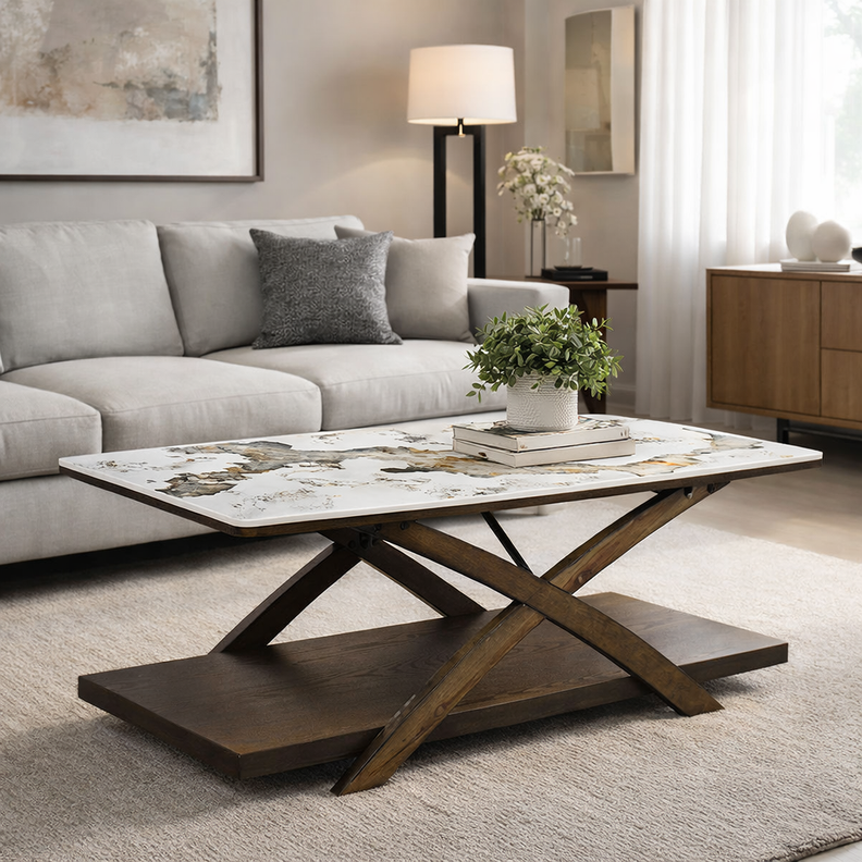 Mesa Centro Stone Brown