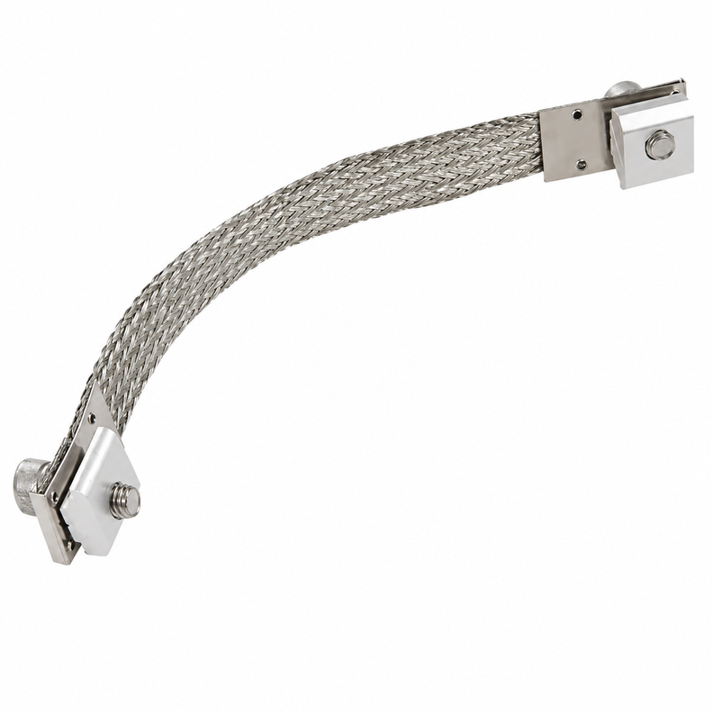 Conector Jumper Tierra Para Riel Solar 20cm Gris [ 20 ]