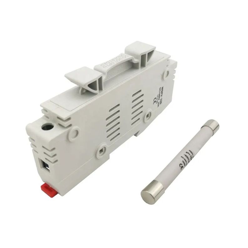 Portafusible Con Fusible 1500vdc 32a 10x85mm Fotovoltaico Blanco