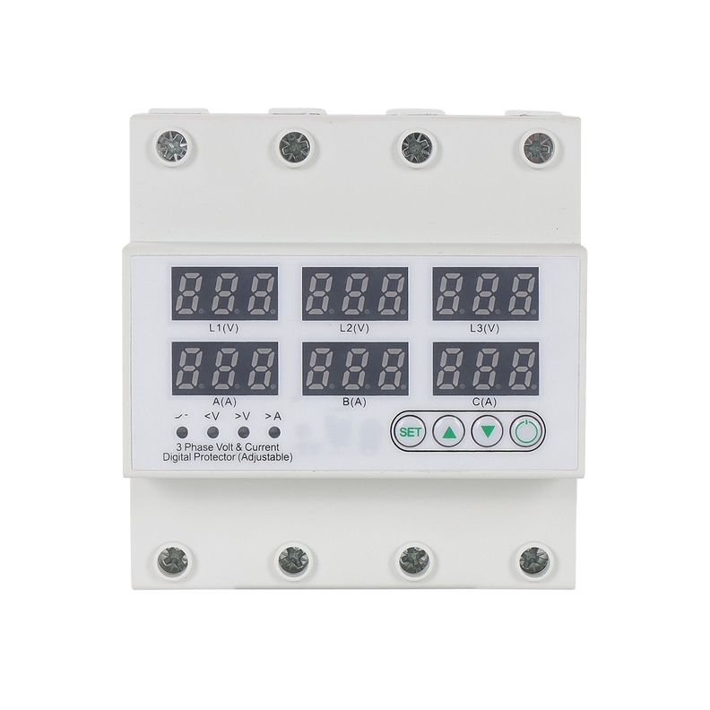 Rele Protector Trifasico 4P 380V Voltaje Ajustable Blanco [ 100 ] 00