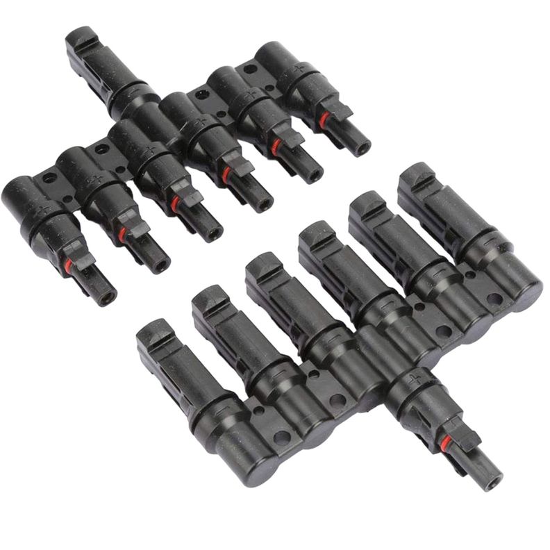 Par Conector Mc4 6 A 1 Macho/hembra Solar Negro [ 1 ]