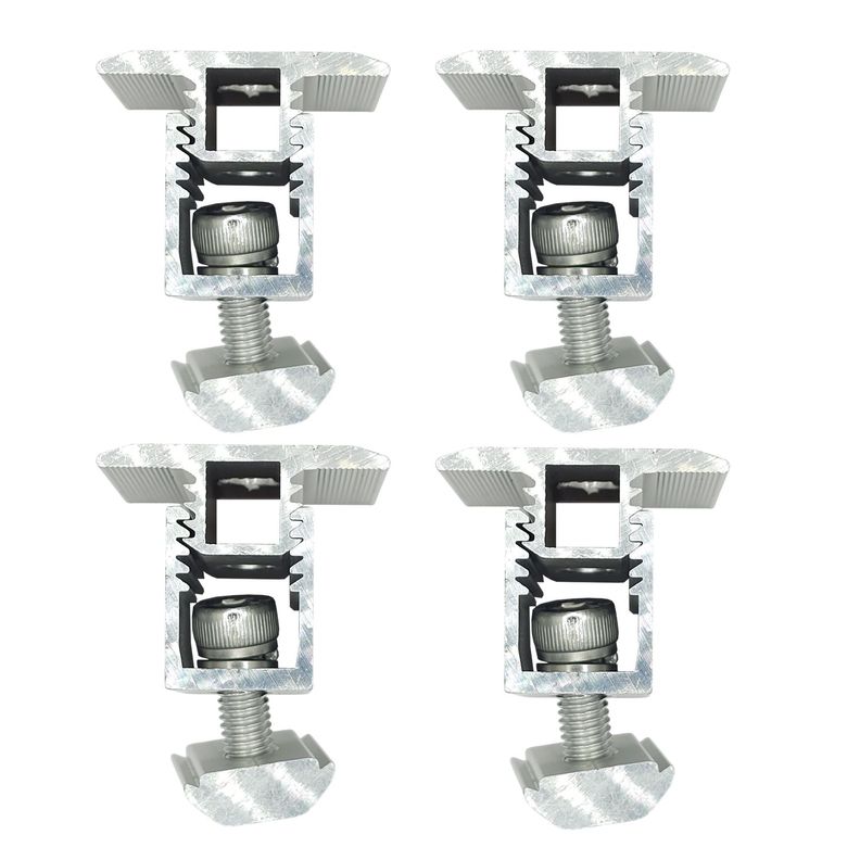 Pack 4 Abrazadera Medio Fijacion Solar Ajustable 30-50mm Gris [ 20 ]