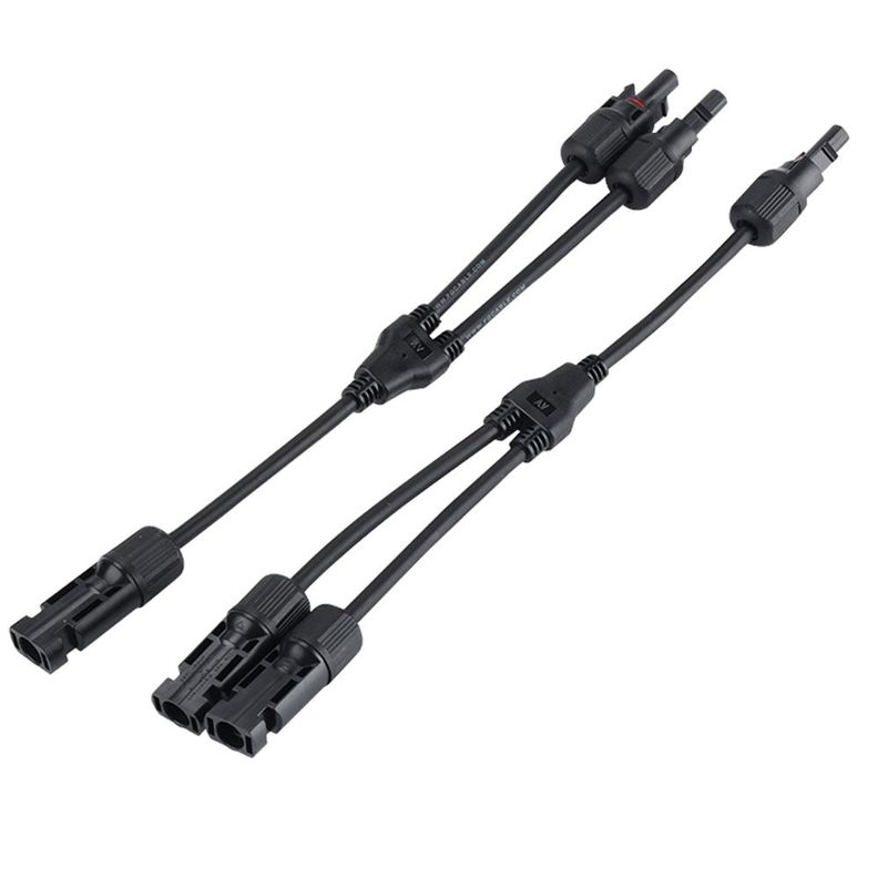 Par Conector Mc4 2 A 1 Extension Negro [ 1 ]