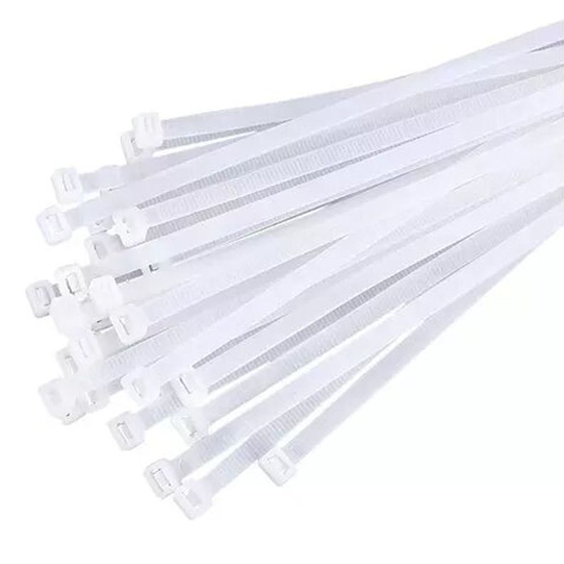 Amarra Cable Plastica 4x150mm Blanco Set 100 Unidades