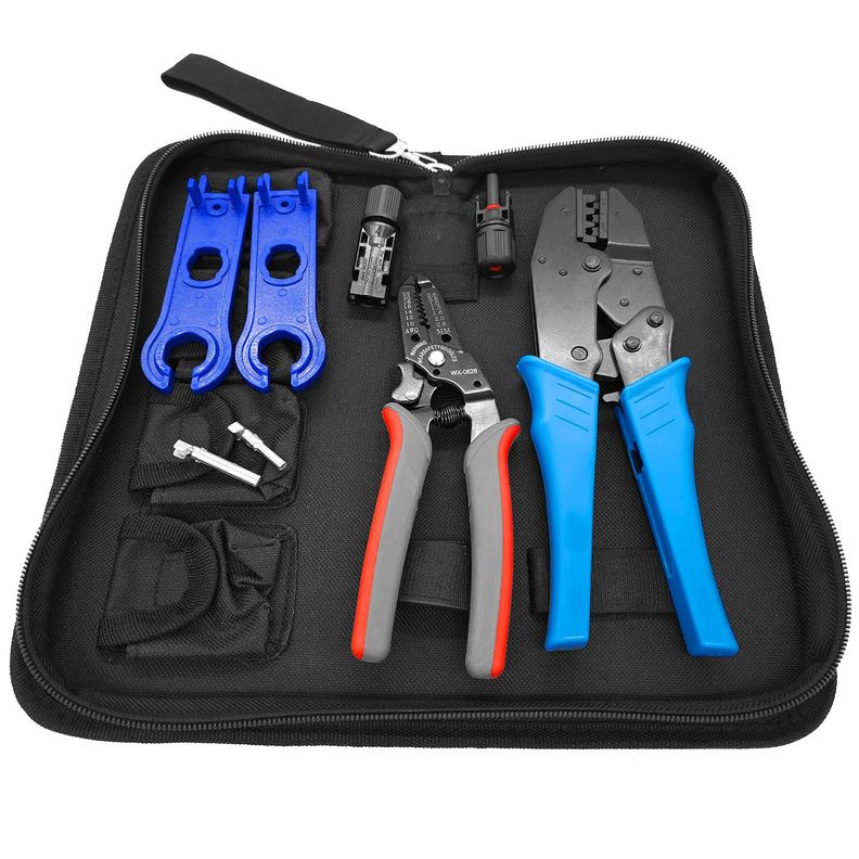 Kit Crimpadora Y Llaves Mc4 Panel Solar - Soliot Negro [ 1 ]
