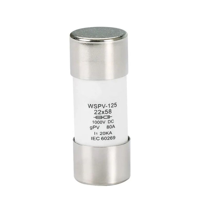 Fusible Solar 80a 1000vdc 22x58mm Blanco