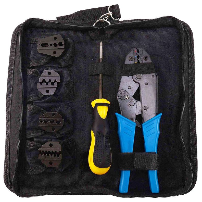 Kit Crimpadora Con 4 Troqueles Intercambiables 0.5-35mm2