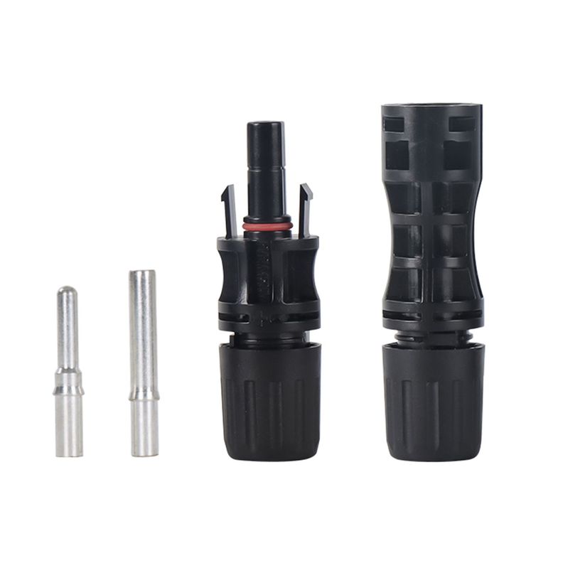 Par Conector Mc4 10mm2 1500v 50A Negro [ 1 ]