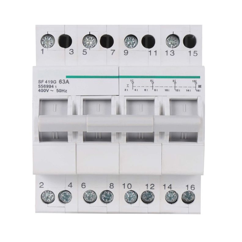 Selector Conmutador 4p 63a Rieldin Solar Blanco