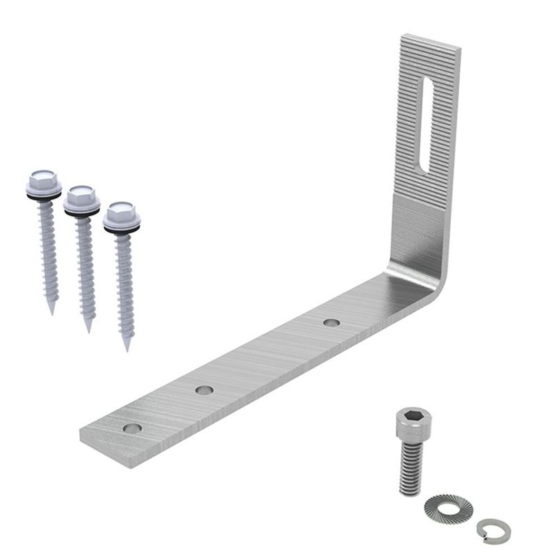 Fijacion Solar Para Techo Plano en L Gris [ 20 ]