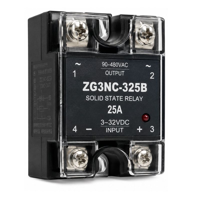 Rele Estado Solido 25A 250V 332 VDC 90480 VA Negro [ 1 ] 00