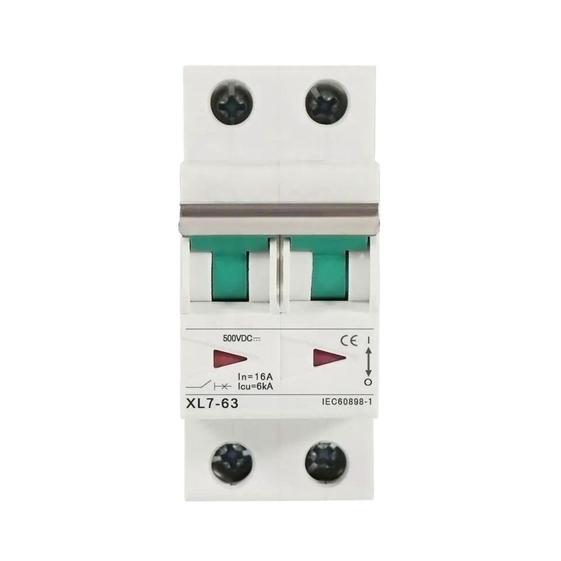Interruptor Automatico Dc 500v 10a 2 polos Blanco [ 100 ] 10