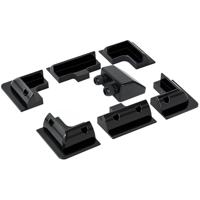 Kit 7Pcs Soporte Plastico Solar para Vehiculos Negro [ 1 ]