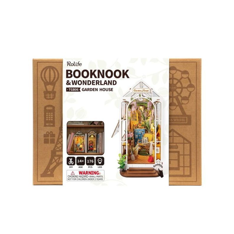 Separador de Libros Puzzle 3D de Madera Garden House - Robotime-0