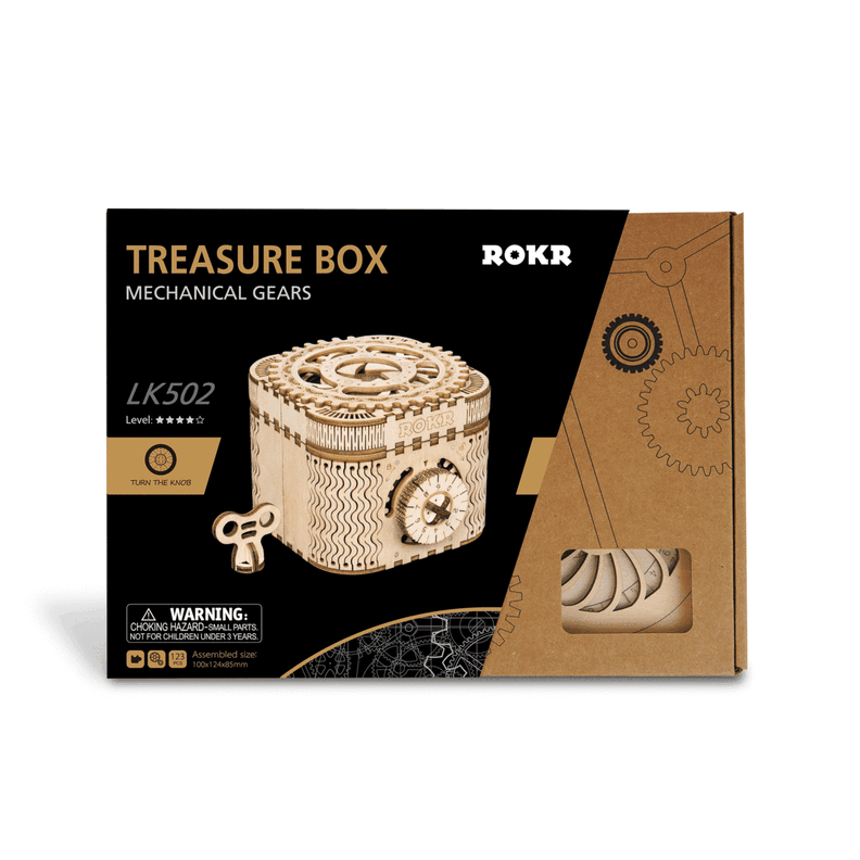 Puzzle 3D Caja del Tesoro de Madera Robotime -0